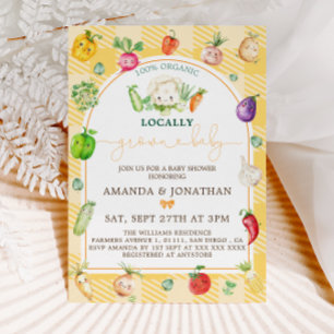 Boerenmarkt Groenten Baby Shower Kaart