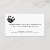 boerenmarkt | houten planken visitekaartje (Achterkant)