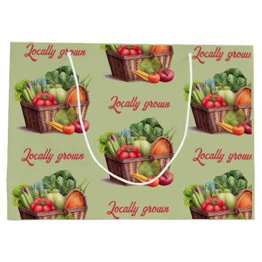 Boerenmarkt lokaal geteeld Baby shower gunst Groot Cadeauzakje (Achterkant)