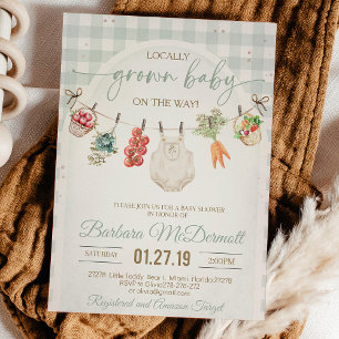 Boerenmarkt Lokaal geteeld baby shower Kaart