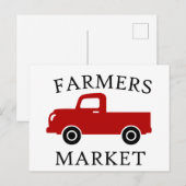 Boerenmarkt, Red Truck Briefkaart (Voorkant / Achterkant)