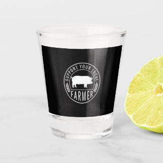 Boerenmarkt Steun uw lokale varkensboer Ranch Shot Glas
