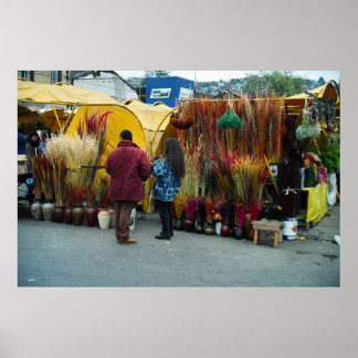 Boerenmarkt, Valpariso, Chili Poster