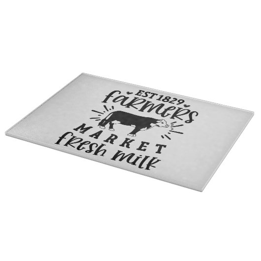 Boerenmarkt verse melk snijplank (Hoek)