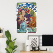 Boeres de la Meuse Art Nouveau Poster (Thuiskantoor)
