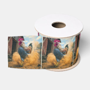 Boerhaan die stof opjaagt grosgrain lint