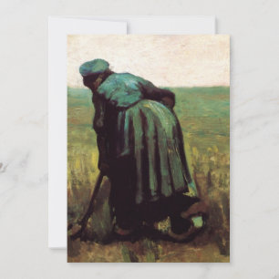 Boerin die graaft door Vincent van Gogh Kaart