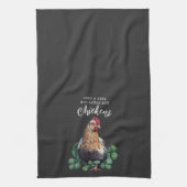 Boerkhuis | Gewoon een meisje dat van haar kippen  Theedoek (Verticaal)