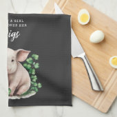 Boerkhuis | Gewoon een meisje dat van haar varkens Theedoek (Quarter Fold)