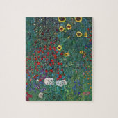 Boertuin met zonnebloem door Klimt, bloemen Legpuzzel (Verticaal)