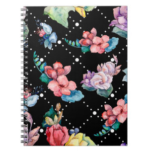Boetbloemen, botanische bloemen. Wild Spring leaf Notitieboek
