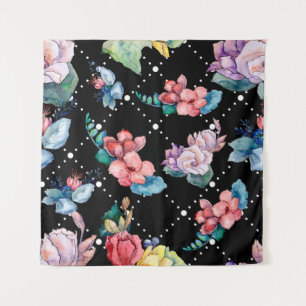 Boetbloemen, botanische bloemen. Wild Spring leaf Wandkleed