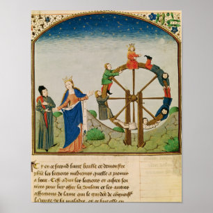 Boethius met het wiel Fortune Poster