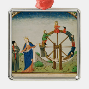 Boethius met het wiel van de Fortune Metalen Ornament