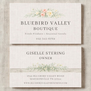 Boetiek Landelijke Shabby Chic Linnen Visitekaartje