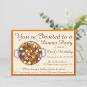 Boeuf Bourguignon Beef Stew Dinner Party Potluck Kaart (Staand voorkant)