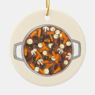 Boeuf Bourguignon rundvlees Bourgondië stoofpot Fr Keramisch Ornament