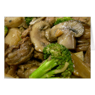 Boeuf, brocoli et champignons remuer la frite