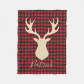 Boeuf de bison plaid couverture personnalisée (Devant)