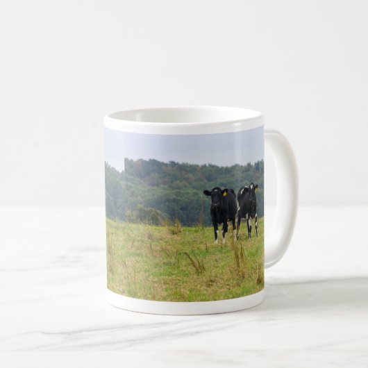 Boeuf double problème café Mug (Devant droit)