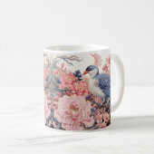 Boeuf et pivoines roses Café Mug (Devant droit)