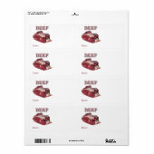 Boeuf facile à trouver étiquette (Feuille entière)