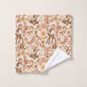 Boeuf mignon cerf modèle floral (Gant de toilette)