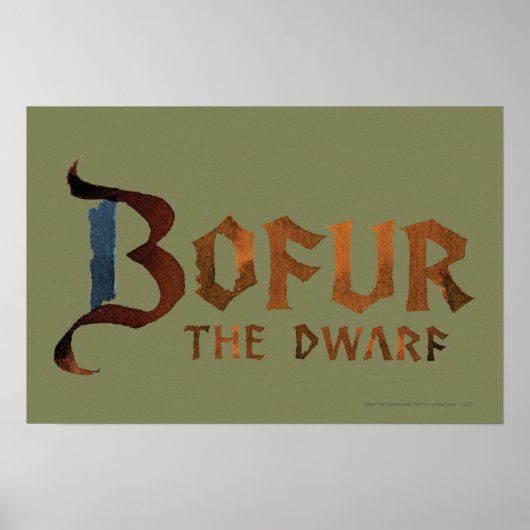 Bofur-naam Poster (Voorkant)