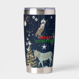 Boganhues Fantasy Print Christmas Sticker Geïsoleerde Drinkbeker