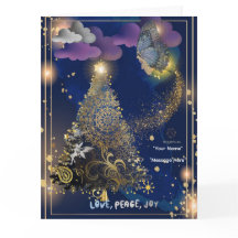 Boganhues Imprimer Carte de voeux de Noël pliée