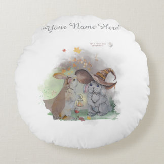 Boganhues "Pipa & Marlow" serie print Rond Kussen