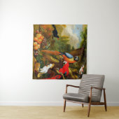 Bogdani Jakob Two Macaws a Cockato Wandkleed (In Situ (horizontaal))