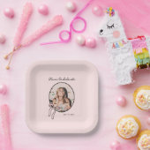 Bogen & Babes Bachelorette Roze Girly Custom Papieren Bordje (Feest)