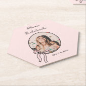 Bogen & Babes Roze Bow Coquette Bachelorette Party Kartonnen Onderzetters (Schuin)