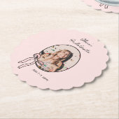 Bogen & Babes Roze Bow Coquette Bachelorette Party Kartonnen Onderzetters (Gekanteld)