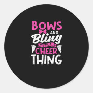 Bogen en Bling Het is een koudeding. Ronde Sticker