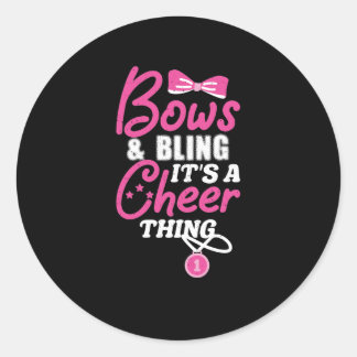 Bogen en bling zijn een choul-cherleader ronde sticker