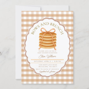 Bogen en brunch pannenkoek Baby shower Kaart