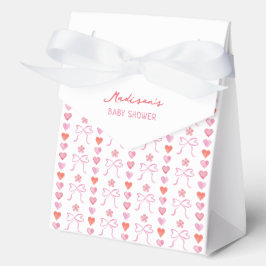 Bogen en harten Patroon Baby shower Bedankdoosjes