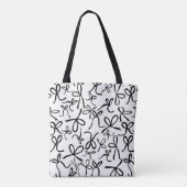 Bogen en linten Pattern Fun Vrouwelijk Schattige C Draagtas (Achterkant)