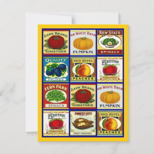  bogen- en rotsetiketten: blanco partijuitnodiging kaart (Voorkant)