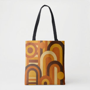 Bogen en zonnevlekken Retro MCM geometrisch ontwer Draagtas