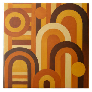 Bogen en zonnevlekken Retro MCM geometrisch ontwer Tegeltje