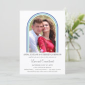 Bogen & Fotostate Trouwceremonie Kaart (Staand voorkant)