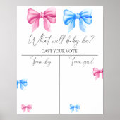 Bogen Geslacht onthullen Boy of Girl grafiek Poster (Voorkant)