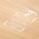  Bogen & Lint Boog Wedding Acryl Uitnodigingen (Laagn)