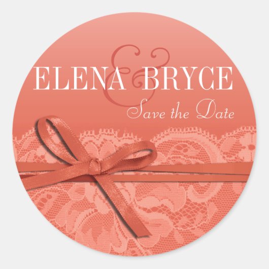 Bogen Lint & Kant | perzik Ronde Sticker (Voorkant)