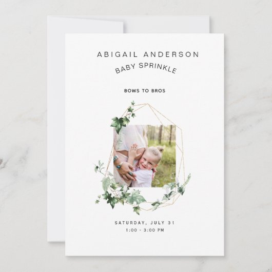 Bogen naar Bros Baby Sprinkle Uitnodiging (Voorkant)