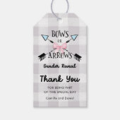 Bogen of pijlen Baby shower onthullen Hartelijk da Cadeaulabel (Voorkant)