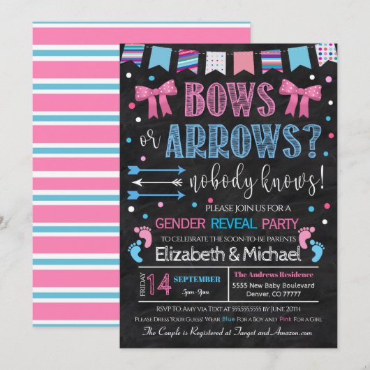 Bogen of pijlen Genderonderzoek Kaart (Voorkant / Achterkant)